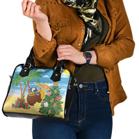 Chilling Parrot Hawaii Summer Christmas Personalized Shoulder Handbag It's 5 O'Clock Somewhere Beachy Vibes