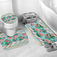 Flamingo Hawaii Summer Bathroom Set Hawaiian Lei Pakala Motifs Tropical Style