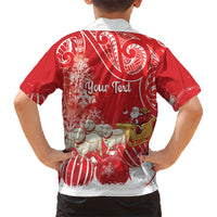 New Zealand Christmas In July Personalised Hawaiian Shirt Funny Santa Sheep Meri Kirihimete Red