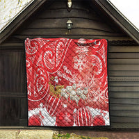 New Zealand Christmas In July Quilt Funny Santa Sheep Meri Kirihimete Red