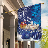 New Zealand Christmas In July Garden Flag Funny Santa Sheep Meri Kirihimete Blue