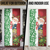 Meri Kirihimete New Zealand Personalised Door Cover Cute Santa NZ Animals and Pohutukawa