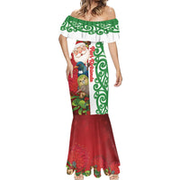 Meri Kirihimete New Zealand Personalised Mermaid Dress Cute Santa NZ Animals and Pohutukawa