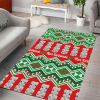 New Zealand Christmas In July Area Rug Meri Kirihimete Hei Tiki Taniko Motifs Seamless