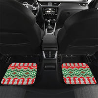 New Zealand Christmas In July Car Mats Meri Kirihimete Hei Tiki Taniko Motifs Seamless