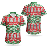 New Zealand Christmas In July Couples Matching Long Sleeve Bodycon Dress and Hawaiian Shirt Meri Kirihimete Hei Tiki Taniko Motifs Seamless LT14 - Polynesian Pride
