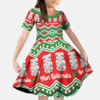 New Zealand Christmas In July Family Matching Puletasi and Hawaiian Shirt Meri Kirihimete Hei Tiki Taniko Motifs Seamless