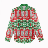 New Zealand Christmas In July Women Casual Shirt Meri Kirihimete Hei Tiki Taniko Motifs Seamless