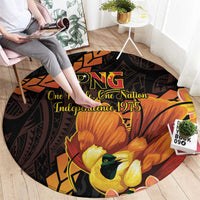 Papua New Guinea Independence Day Round Carpet 50th Anniversary Papua Niu Gini Bird Of Paradise LT14