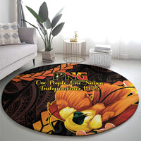 Papua New Guinea Independence Day Round Carpet 50th Anniversary Papua Niu Gini Bird Of Paradise LT14