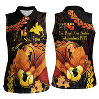 Papua New Guinea Independence Day Women Sleeveless Polo Shirt 50th Anniversary Papua Niu Gini Bird Of Paradise LT14