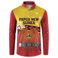 Papua New Guinea Independence Day Button Sweatshirt Since 1975 Unity In Diversity LT14 Red - Polynesian Pride