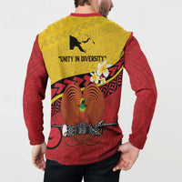 Papua New Guinea Independence Day Button Sweatshirt Since 1975 Unity In Diversity LT14 - Polynesian Pride