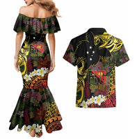 Papua New Guinea 50th Independence Anniversary Couples Matching Mermaid Dress and Hawaiian Shirt Independen Stet bilong Papua Niu Gini LT14
