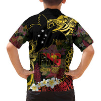 Papua New Guinea 50th Independence Anniversary Family Matching Off Shoulder Maxi Dress and Hawaiian Shirt Independen Stet bilong Papua Niu Gini LT14