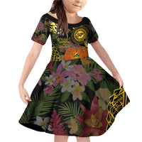 Papua New Guinea 50th Independence Anniversary Family Matching Off Shoulder Short Dress and Hawaiian Shirt Independen Stet bilong Papua Niu Gini LT14