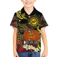 Papua New Guinea 50th Independence Anniversary Family Matching Off Shoulder Short Dress and Hawaiian Shirt Independen Stet bilong Papua Niu Gini LT14