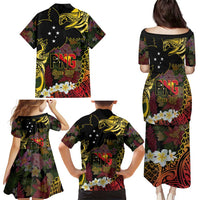 Papua New Guinea 50th Independence Anniversary Family Matching Puletasi and Hawaiian Shirt Independen Stet bilong Papua Niu Gini LT14