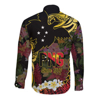 Papua New Guinea 50th Independence Anniversary Long Sleeve Button Shirt Independen Stet bilong Papua Niu Gini LT14