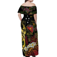 Papua New Guinea 50th Independence Anniversary Off Shoulder Maxi Dress Independen Stet bilong Papua Niu Gini LT14