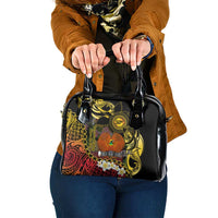 Papua New Guinea 50th Independence Anniversary Shoulder Handbag Independen Stet bilong Papua Niu Gini LT14 One Size Black - Polynesian Pride