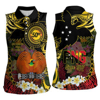 Papua New Guinea 50th Independence Anniversary Women Sleeveless Polo Shirt Independen Stet bilong Papua Niu Gini LT14