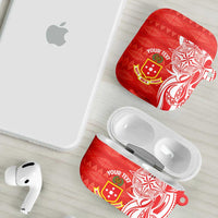Personalised Kolisi Tonga AirPods Case Mate Maa Tonga Ngatu Pattern LT14 - Polynesian Pride