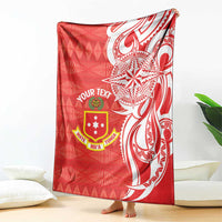 Personalised Kolisi Tonga Blanket Mate Maa Tonga Ngatu Pattern - Polynesian Pride