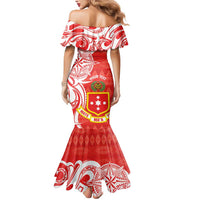 Personalised Kolisi Tonga Mermaid Dress Mate Maa Tonga Ngatu Pattern - Polynesian Pride