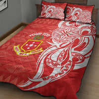 Personalised Kolisi Tonga Quilt Bed Set Mate Maa Tonga Ngatu Pattern - Polynesian Pride