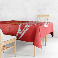 Personalised Kolisi Tonga Tablecloth Mate Maa Tonga Ngatu Pattern - Polynesian Pride