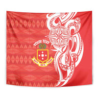 Personalised Kolisi Tonga Tapestry Mate Maa Tonga Ngatu Pattern - Polynesian Pride
