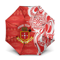 Personalised Kolisi Tonga Umbrella Mate Maa Tonga Ngatu Pattern - Polynesian Pride
