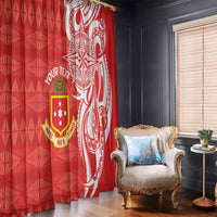 Personalised Kolisi Tonga Window Curtain Mate Maa Tonga Ngatu Pattern LT14 - Polynesian Pride