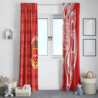 Personalised Kolisi Tonga Window Curtain Mate Maa Tonga Ngatu Pattern LT14 - Polynesian Pride