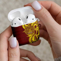 Personalised Tonga High School AirPods Case THS Tongan Ngatu Pattern LT14 - Polynesian Pride