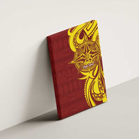 Personalised Tonga High School Canvas Wall Art THS Tongan Ngatu Pattern - Polynesian Pride