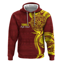 Personalised Tonga High School Hoodie THS Tongan Ngatu Pattern - Polynesian Pride
