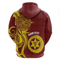 Personalised Tonga High School Hoodie THS Tongan Ngatu Pattern - Polynesian Pride