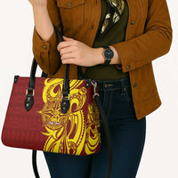 Personalised Tonga High School Leather Bag THS Tongan Ngatu Pattern - Polynesian Pride