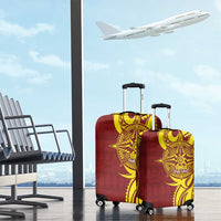 Personalised Tonga High School Luggage Cover THS Tongan Ngatu Pattern - Polynesian Pride