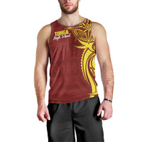 Personalised Tonga High School Men Tank Top THS Tongan Ngatu Pattern - Polynesian Pride