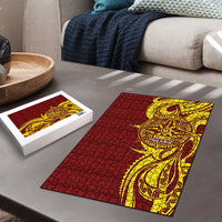 Personalised Tonga High School Puzzle THS Tongan Ngatu Pattern - Polynesian Pride