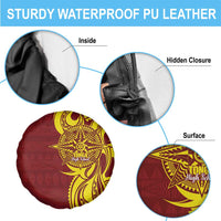 Personalised Tonga High School Spare Tire Cover THS Tongan Ngatu Pattern - Polynesian Pride
