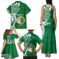 Personalised Liahona - Saineha High School Family Matching Tank Maxi Dress and Hawaiian Shirt Tongan Ngatu Pattern - Polynesian Pride