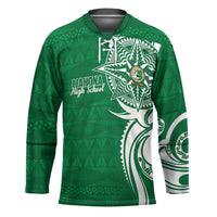 Personalised Liahona - Saineha High School Hockey Jersey Tongan Ngatu Pattern LT14 Unisex Green - Polynesian Pride