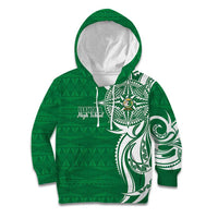 Personalised Liahona - Saineha High School Kid Hoodie Tongan Ngatu Pattern - Polynesian Pride