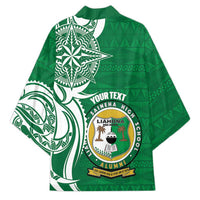 Personalised Liahona - Saineha High School Kimono Tongan Ngatu Pattern - Polynesian Pride