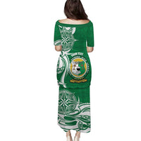Personalised Liahona - Saineha High School Puletasi Tongan Ngatu Pattern - Polynesian Pride