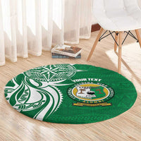 Personalised Liahona - Saineha High School Round Carpet Tongan Ngatu Pattern - Polynesian Pride